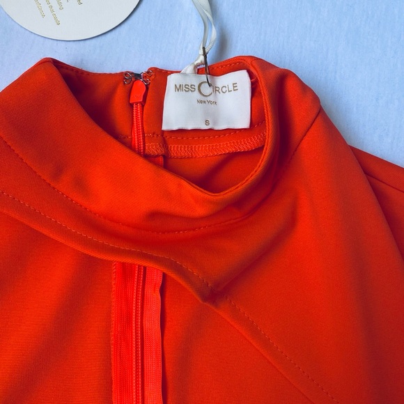 Elegant One Shoulder Orange Dress - Picture 5 of 12